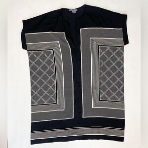 Vince 100% Silk Caftan Shift Scarf Coverup Dress Size L